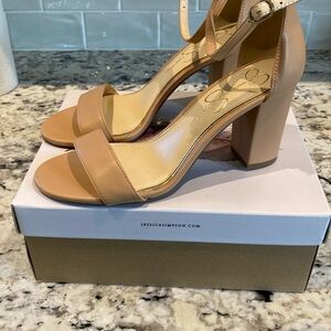 Jessica Simpson tan shoes.  I only wore one time. 3inch heels, size 8.5